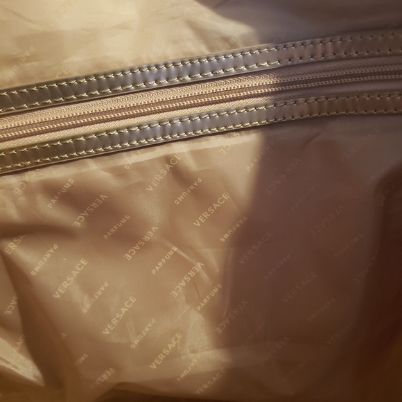 Versace | Bags | Versace Parfums Gold Large Tote Bag | Poshmark